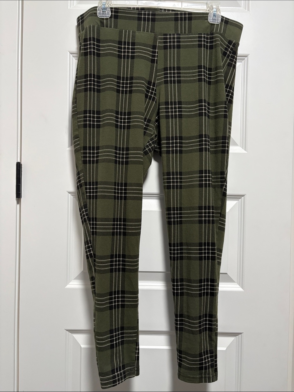 Torrid Olive Plaid Leggings